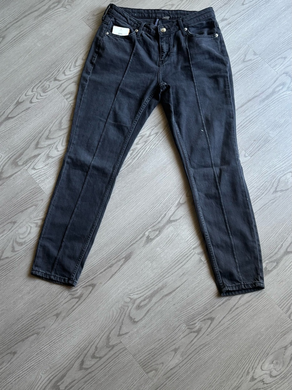 Women's Black Front-Seam Jeans